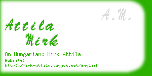 attila mirk business card